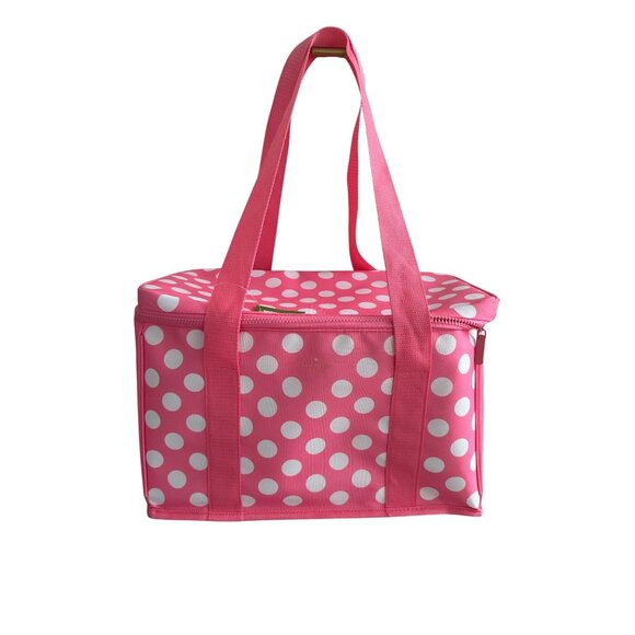 KATE SPADE Pink White Polka Dot Cooler Bag NEW NWT - Picture 2 of 11